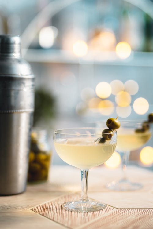 Free A Cocktail Drink on a Clear Glass Stock Photo