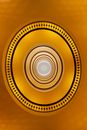 Round Yellow and White Spiral Light