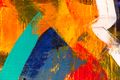 Orange and cobalt colour fields — artwork by Steve A Johnson on Pexels