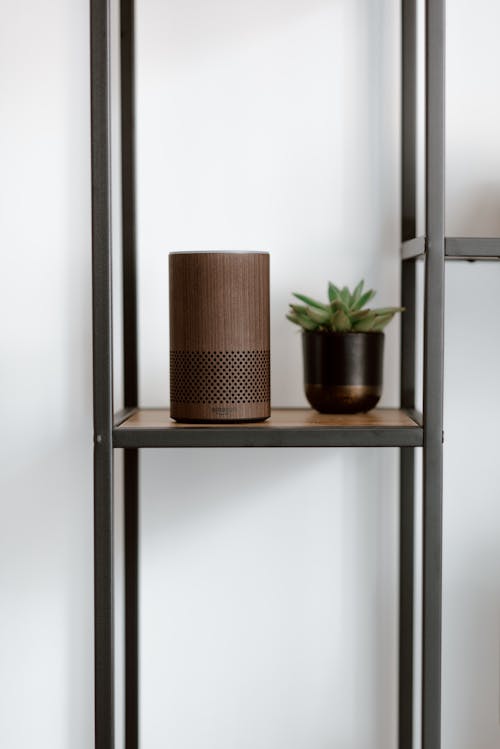 Free A Brown Speaker on the Shelf Stock Photo