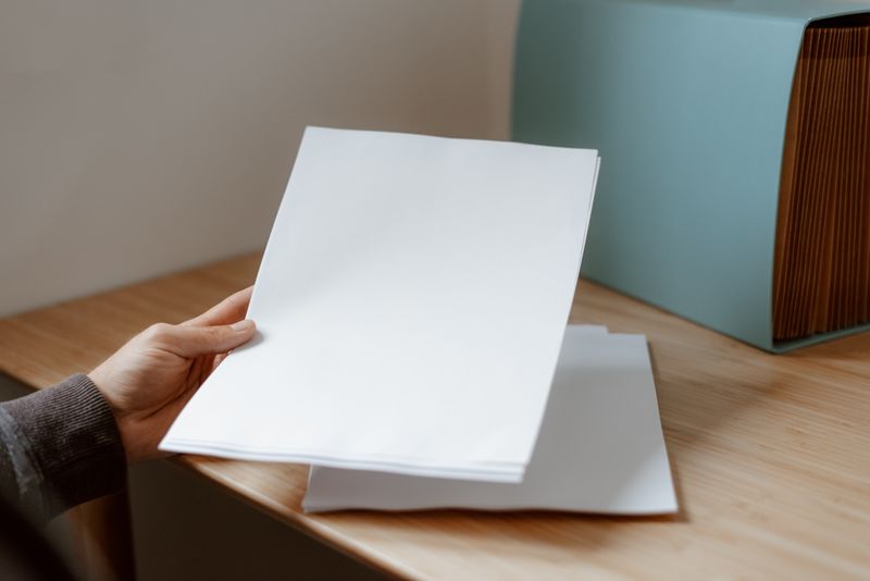 an empty desk drawer with nothing in it