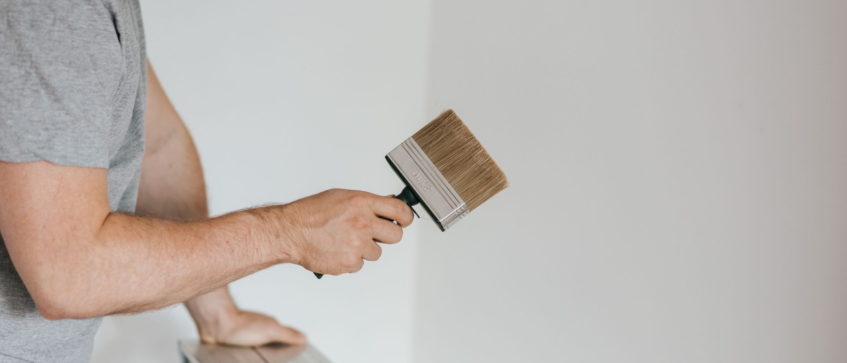 Commercial Decorating in Chingford — a decorator at work mid-project