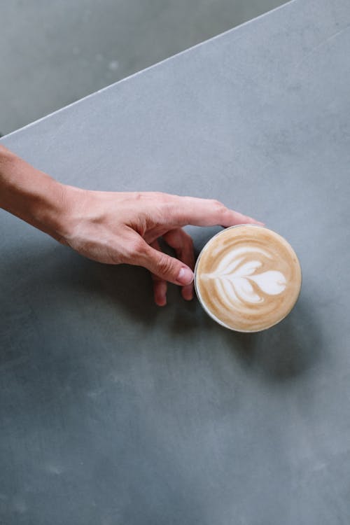 Základová fotografie zdarma na téma beton, caffè latte art, detail