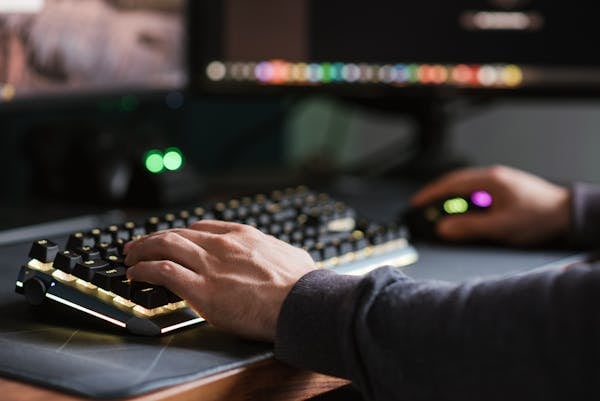 Technician working on hardware