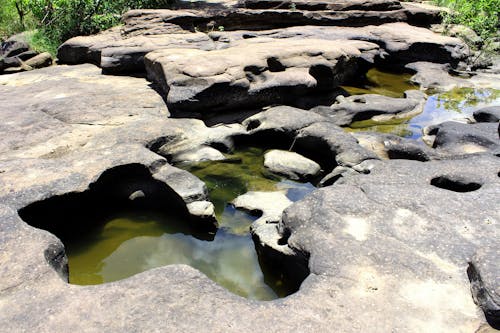 Body of Water on Rocks