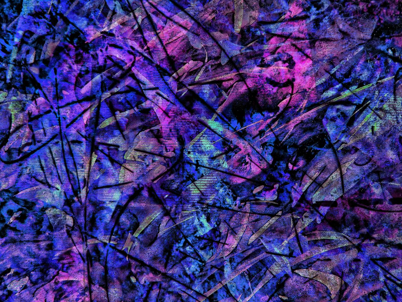 explore the vibrant abstract artwork featuring vivid purple and blue h