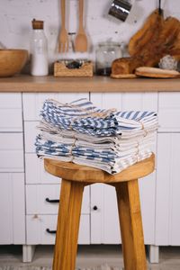 Fernbrook Linen dishcloths, folded stack — photo by Tima Miroshnichenko on Pexels