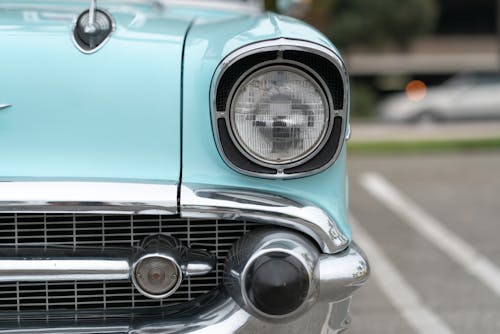 Foto profissional grátis de brilhante, carro azul, clássico