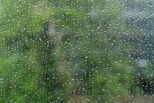 Close Up Shot of a Waterdrops on the Glass