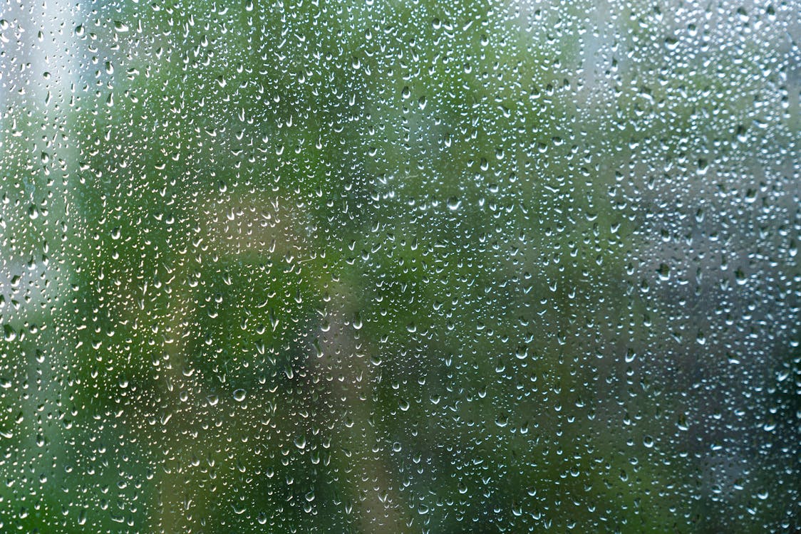 Water Droplets on the Glass Window