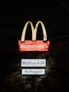 A Fast Food Signage During Night Time