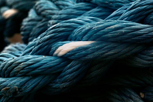Fotografia Ravvicinata Di Blue Rope
