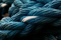 Close-up Photography of Blue Rope
