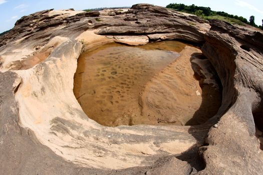 Fish-eye Lens Photography of Mountain