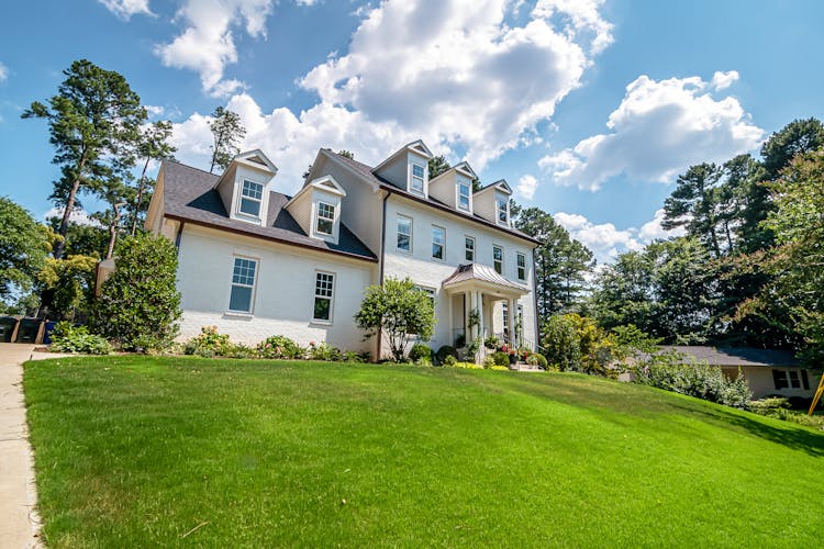 A Beautiful House Under Blue Sky