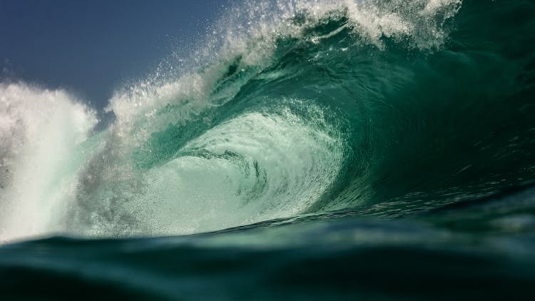 Sea Wave In Close Up Photography