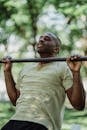 A Man Doing Pull-ups Exercise