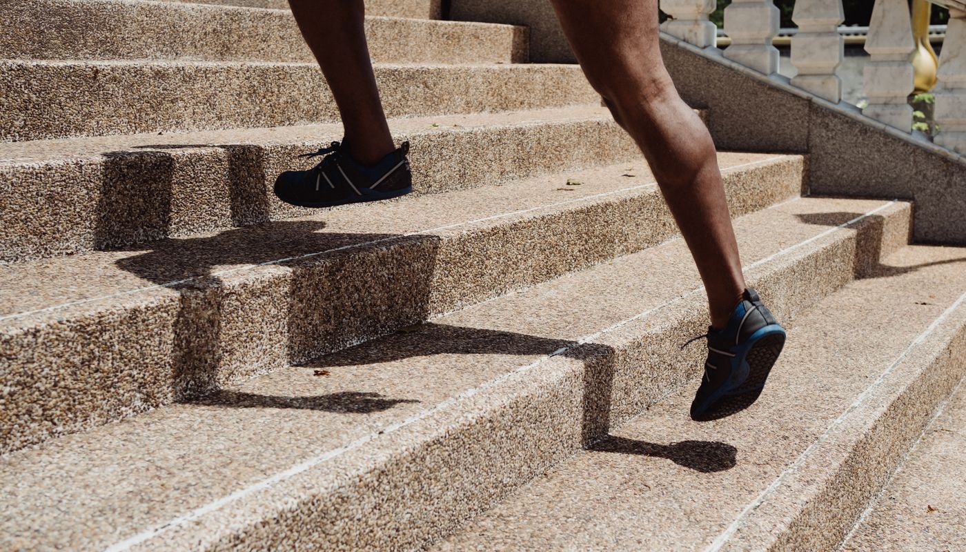 time management healthy living — Running Feet on the Concrete Stairs · Free. Photo: Pexels