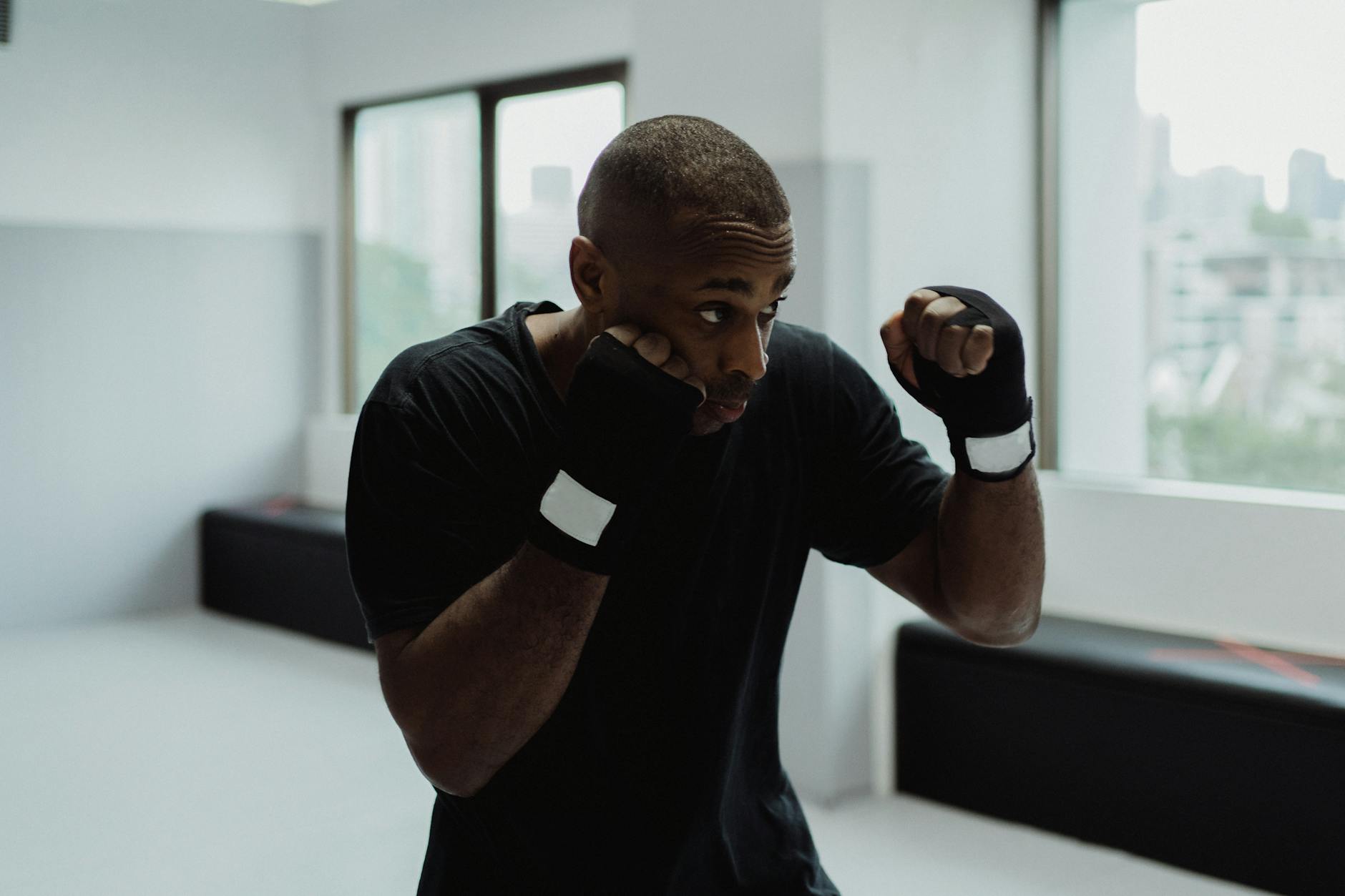 Man in Boxing Fighting Pose