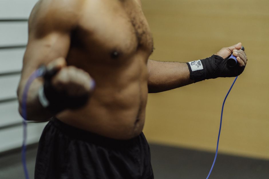 boxing gym training gloves jump rope