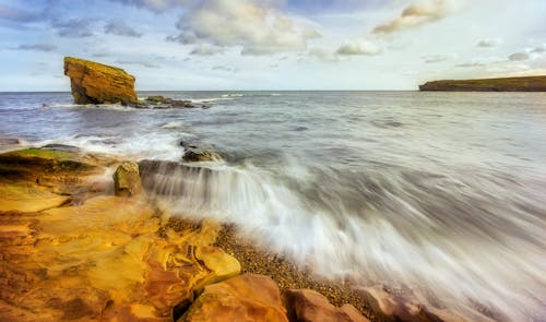 Foto stok gratis batu, gelombang, laut