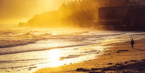 Sun over Ocean Seashore