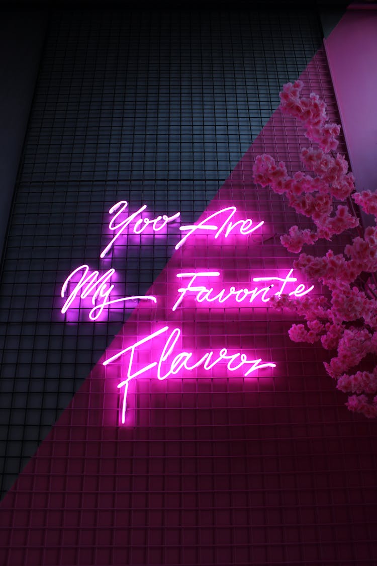 Pink Neon Light Signage