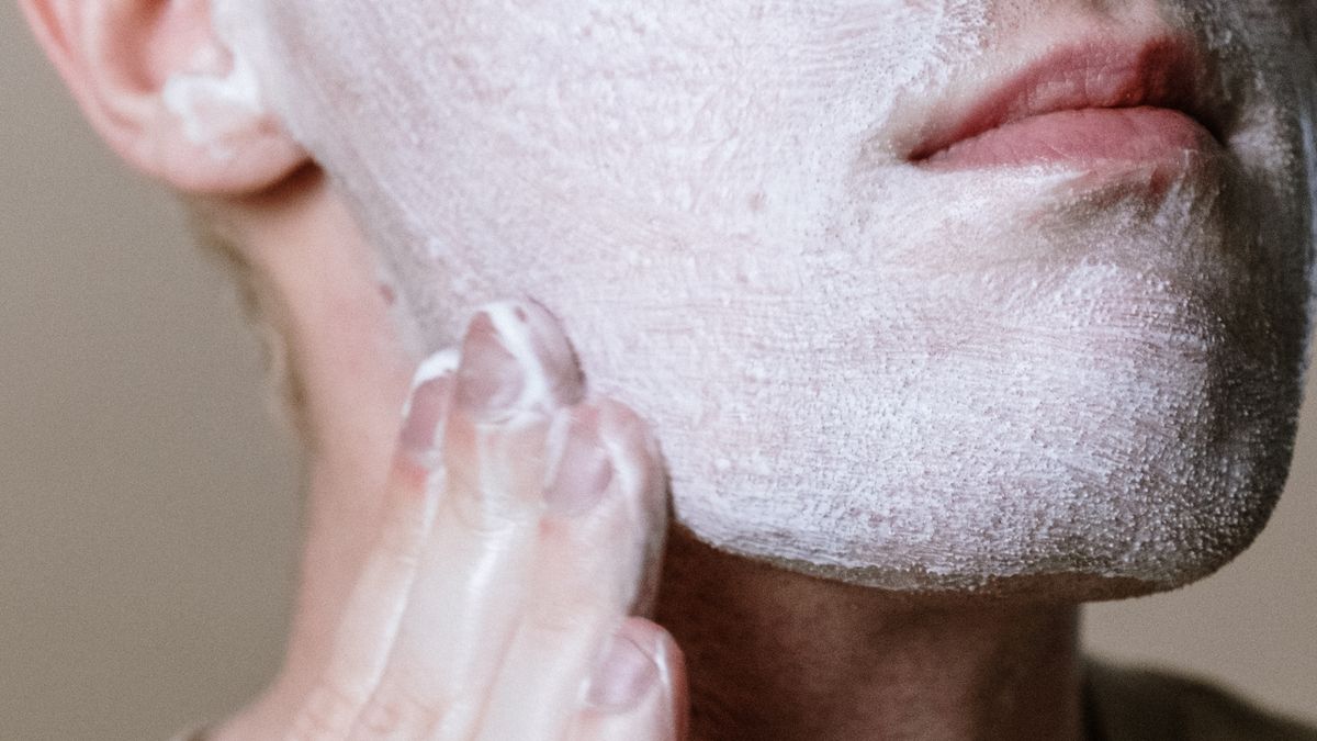 Soins du visage pour hommes - illustration