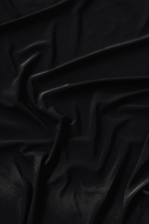
A Close-Up Shot of a Black Fabric