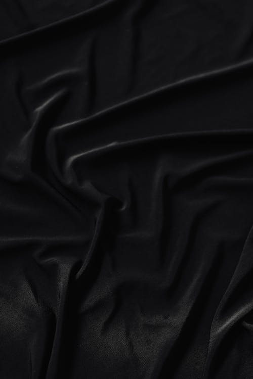 
A Close-Up Shot of a Black Fabric