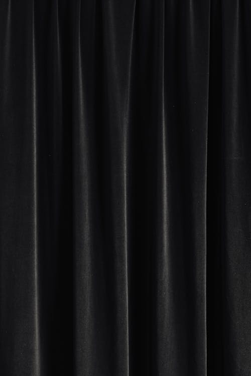 A Close-Up Shot of a Black Curtain · Free Stock Photo