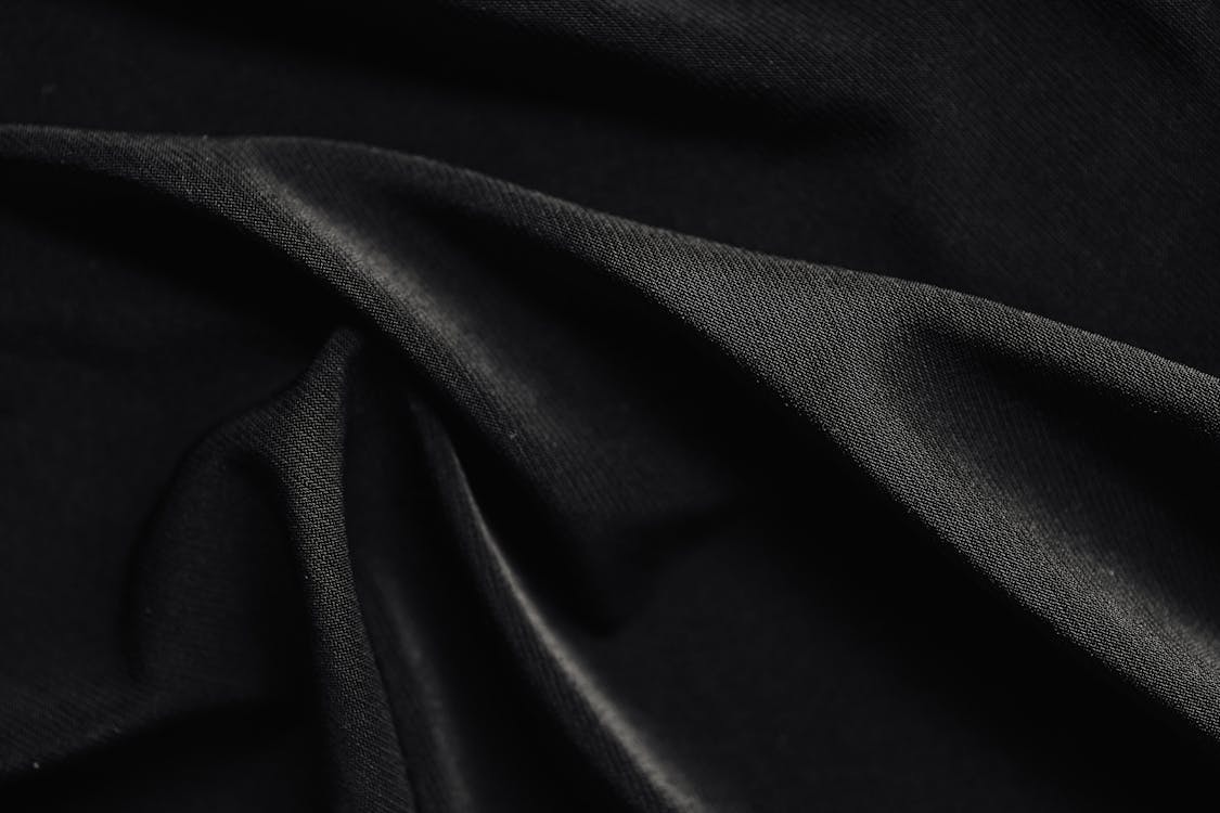 Black Textile in Close-up Photography