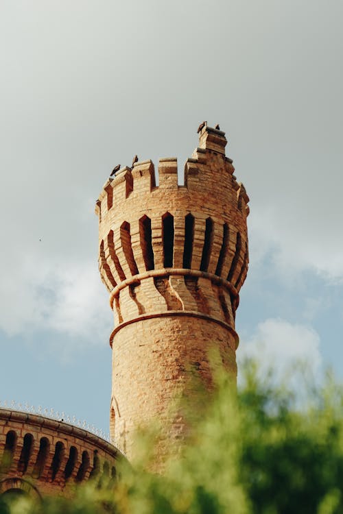 Stone tower of medieval palace