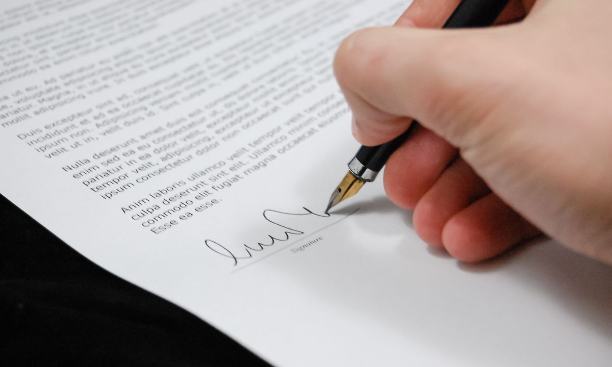 Signing a document