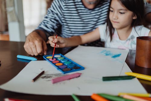 Foto d'estoc gratuïta de aquarel·la, Art i manualitats, concentració