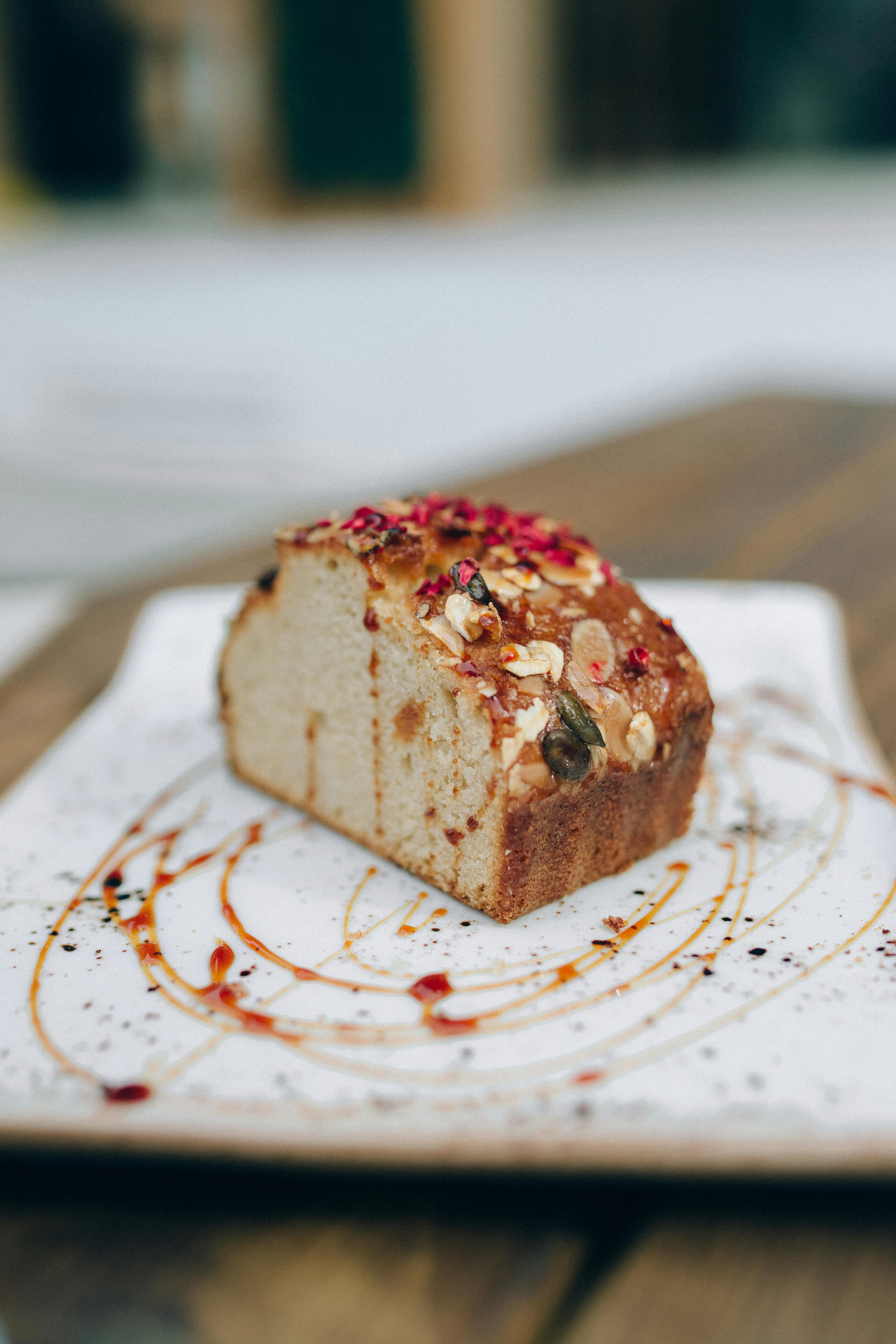 brown bread on white ceramic plate