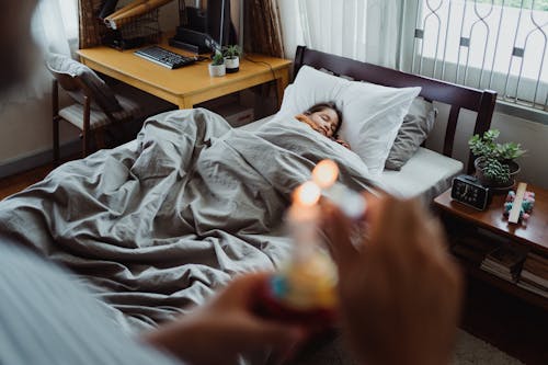 Father Waking Up Sleeping Daughter