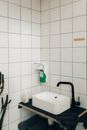 White Ceramic Sink With Faucet