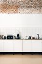 Counter Top full of Kitchen Appliances