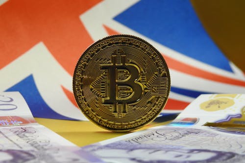 Ingyenes stockfotó Bitcoin, brit bitcoin, britt zászló témában