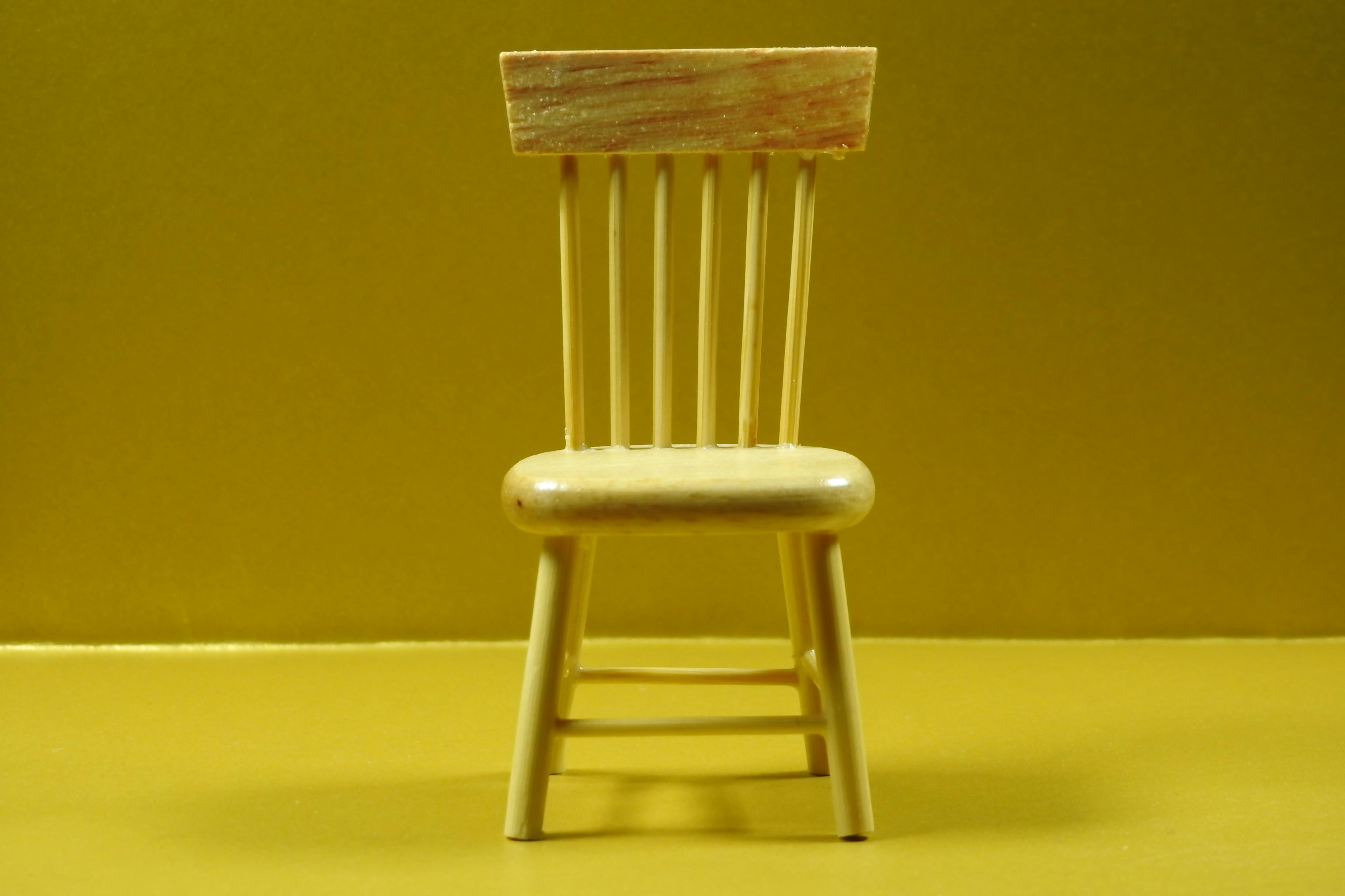 Free stock photo of doll house chair, furniture, miniature wooden chair
