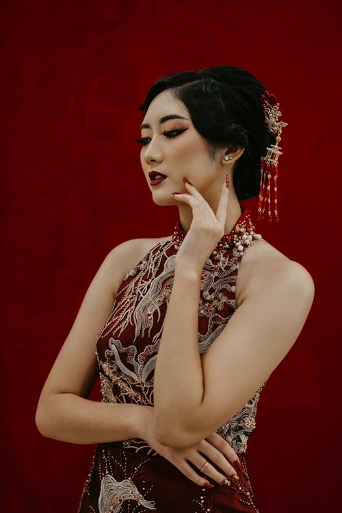 คลังภาพถ่ายฟรี ของ cheongsam, การจัดวาง, การถ่ายภาพ