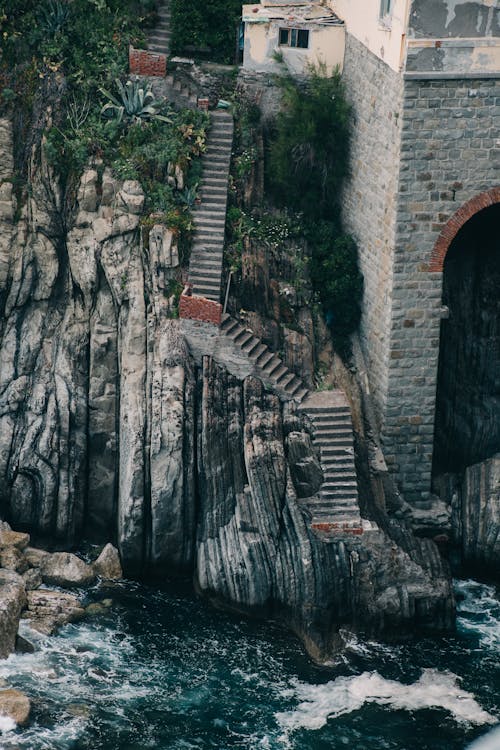 View of Steps in a Cliff