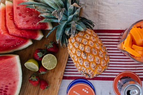 Fresh Fruits in Close-Up Shot 