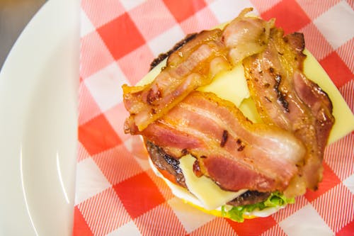 Free stock photo of bacon, burger, hamburger