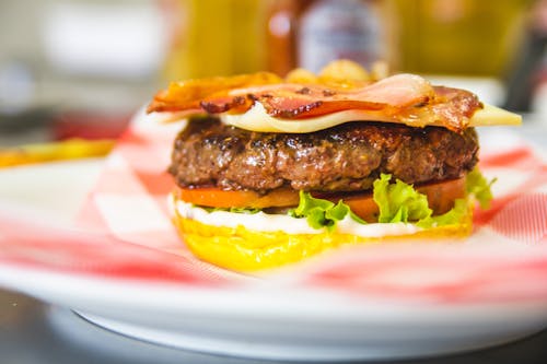 Free stock photo of bacon, burger, hamburger