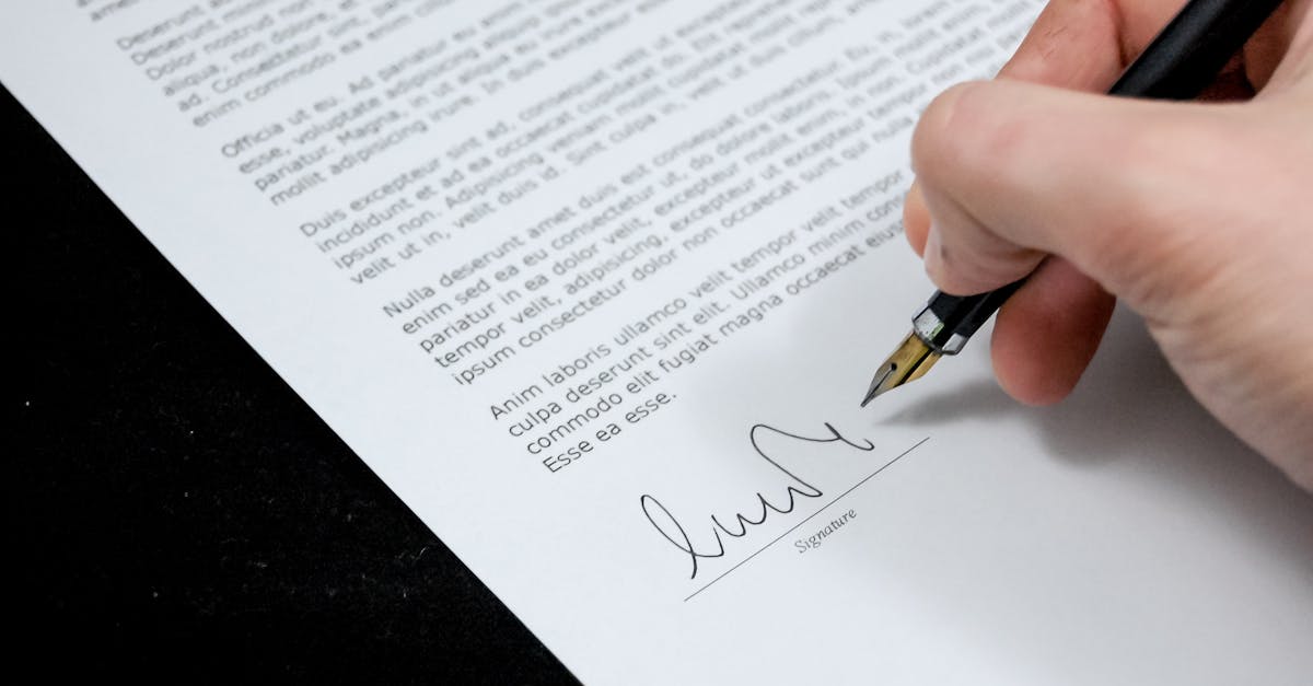 How do you write signature in word