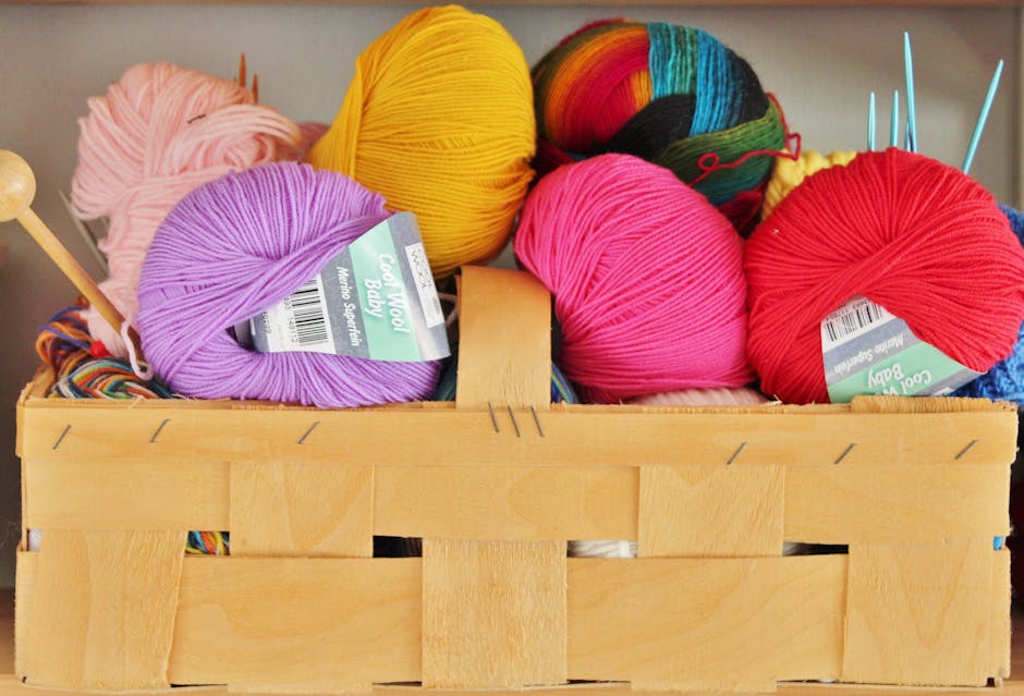 Purple Pink Yellow Red and Multi Colored Yarn Roll