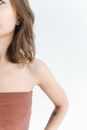 Woman in Red Tube Dress