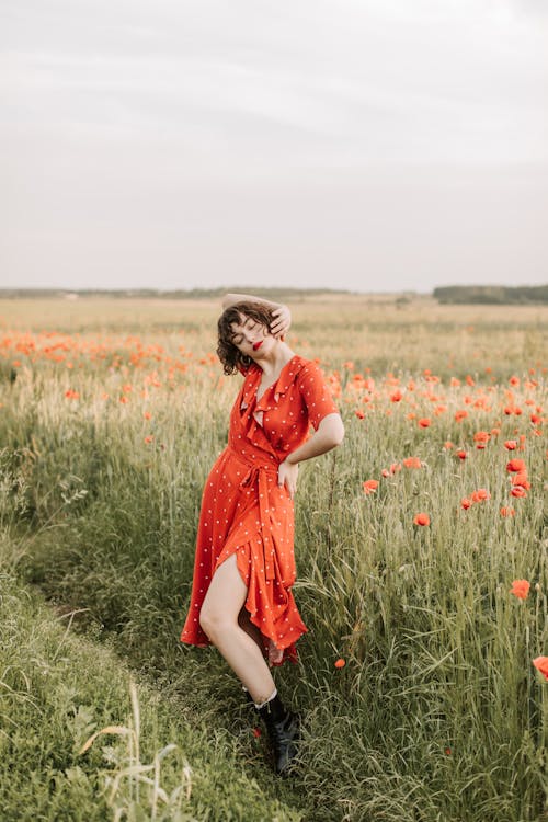 A Woman in Red Dress 